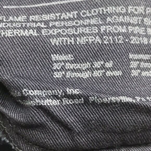 NWT TYNDALE AR/FR Jean Men (32x Raw Hem) Dark Wash Perimeter Insect Guard USA - Picture 15 of 16